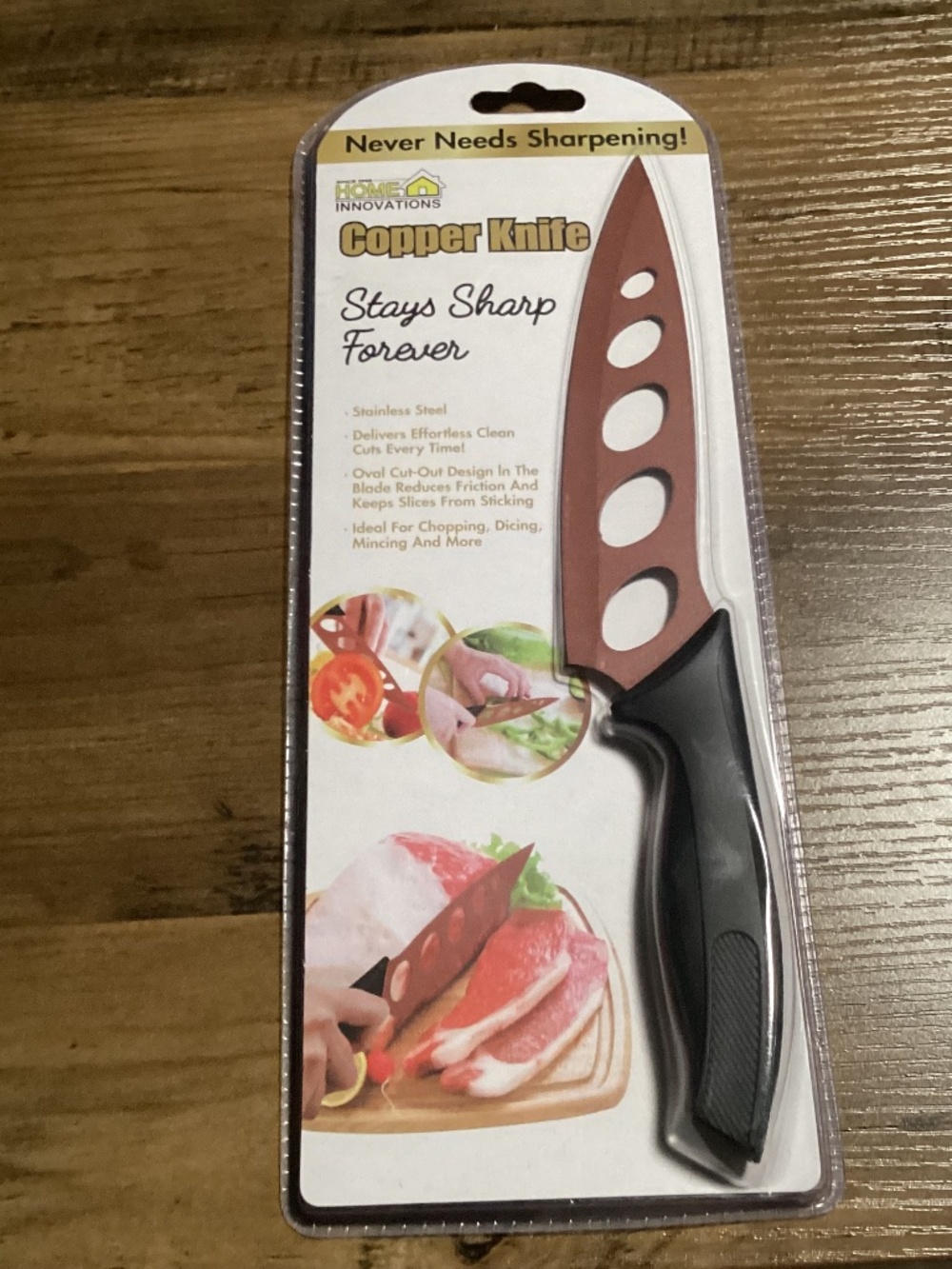 Home Innovations Copper Knife Stays Sharp Forever Kitchen Knife New